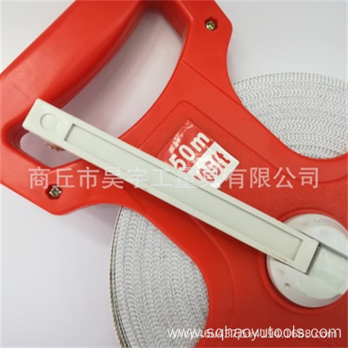 30m 50m 100m orange frame Leather Measuring Tape